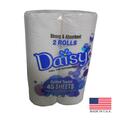 U.S Alliance Paper 60552 PE 2 Ply 45 Sheet Daisy Kitchen Roll Towel, White, 32PK 60552  (PE)